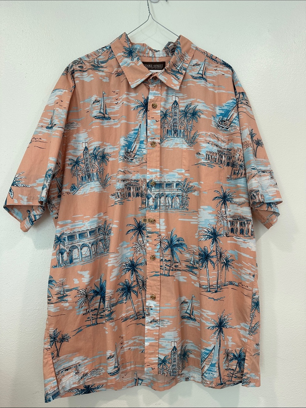 Cooke Street Hawaiian Islands Men’s Tropical Print Short-Sleeve Shirt XL